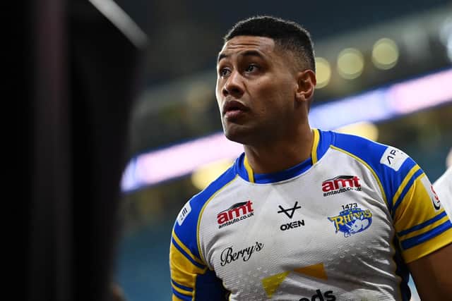 Winger David Fusitu'a is one of four players in Leeds Rhinos' squad who could play their final game for the club at Hull KR tonight. Picture by Simon Wilkinson/SWpix.com.