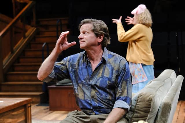 Adam Astill and Susan Twist in Noises Off (credit: Tony Bartholomew)