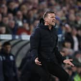 LEEDS, ENGLAND - DECEMBER 28: Jesse Marsch, Manager of Leeds United reacts during the Premier League match between Leeds United and Manchester City at Elland Road on December 28, 2022 in Leeds, England. (Photo by Jan Kruger/Getty Images)