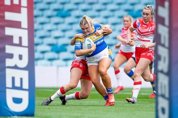 Zoe Hornby was a try scorer for Rhinos against St Helens in this year's Challenge Cup final. Picture by Allan McKenzie/SWpix.com.