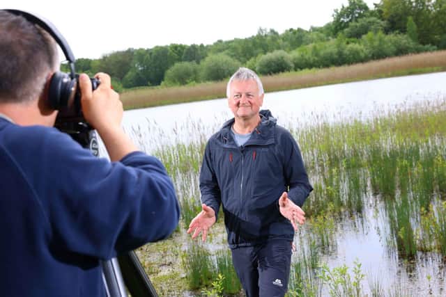 Jon Mitchell at one of the locations featuring in a video series produced by Hull Trains