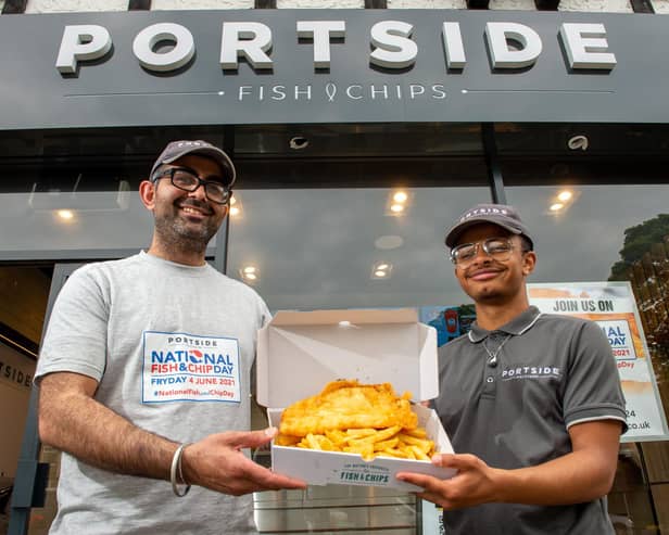Portside Fish and Chips only opened during the lockdown but is quickly becoming a local favourite and was even recently named among the 50 best fish and chip shops in the UK. The chain has spots on Harrogate Road and Kirkstall Road in Leeds. Picture Bruce Rollinson