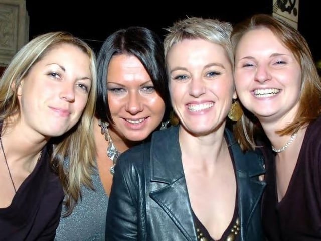 Linz, Mel, Mel and Jill in the Latin quarter.