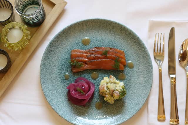 The house-cured salmon starter. Image: Devonshire Hotels