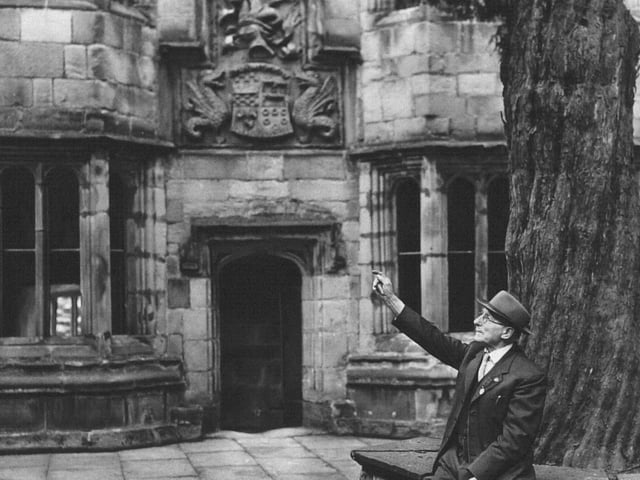 Seven years ago Wilfred Ash "retired" from Skipton Castle, but in August 1960 at 81, he was still going strong, telling the story of the historic building he has known so intimately for 51 years to a new generation.