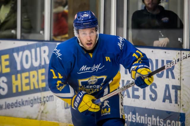 DOUBLE DELIGHT: Matt Haywood weighed in with a couple of goals in Leeds Knights' 8-3 win over Hull Seahawks. Picture: Jacob Lowe/Knights Media.