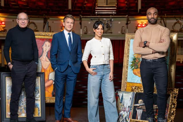 L-R: Peter James, George Rainsford, Fiona Wade, Ore Oduba