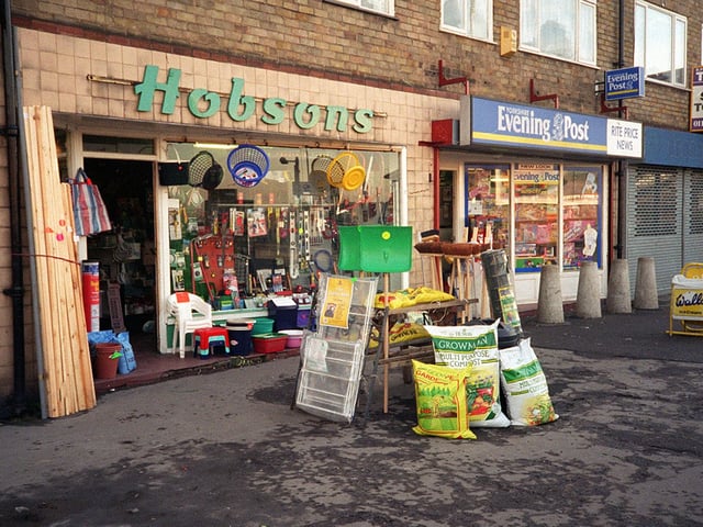 Do you remember these shops in Halton? Pictured in January 1997.