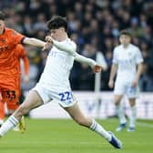 FULL MARKS: To Leeds United teen star Archie Gray, right, pictured challenging Nathan Broadhead in last month's Championship victory against promotion rivals Ipswich Town at Elland Road. Picture by Danny Lawson/PA Wire.
