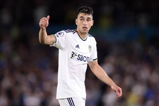 'BEEFED UP': Leeds United's midfield with Marc Roca, above, but no Tyler Adams, leading to a change of system against Real Sociedad. Photo by George Wood/Getty Images.