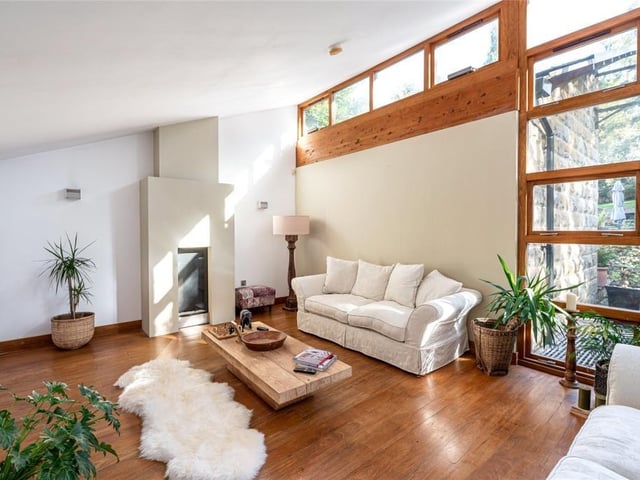 The spacious living room provides a full height window and offers an inset ‘Faber’ gas fire providing a warm and relaxing area to unwind.