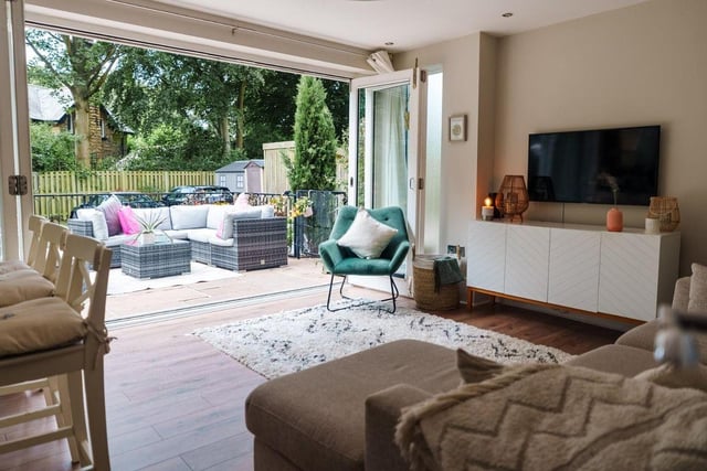 Monroe is advertising the property as a "stunning ground floor apartment with an outstanding south facing terrace and is extremely close to the expansive Roundhay Park"