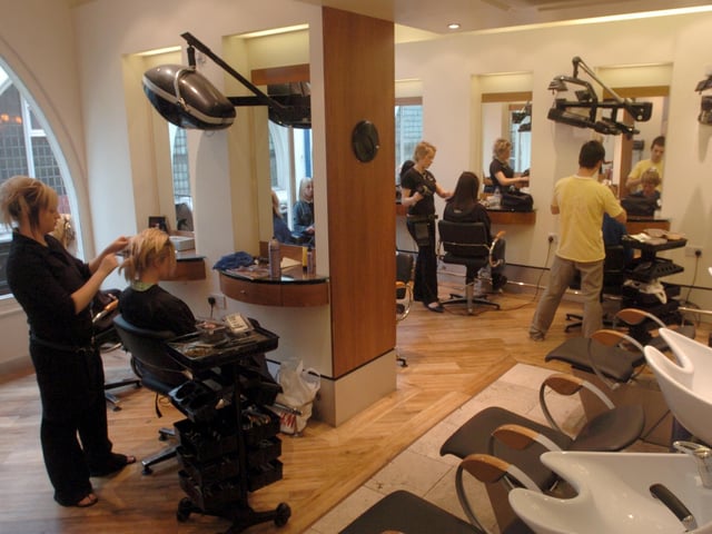 Inside Westrow salon.