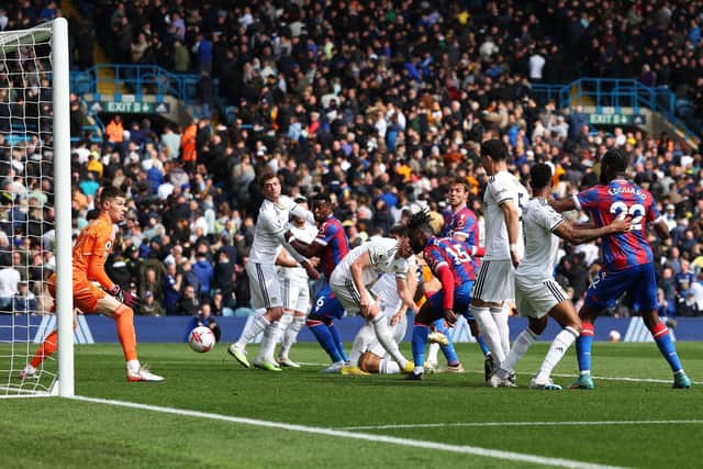 WARNING: From the header from Jeffrey Schlupp, that Leeds United did not heed. Photo by Matt McNulty/Getty Images.