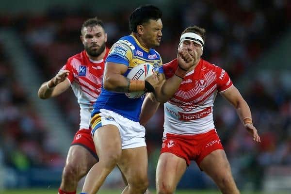 Rhinos' Zane Tetevano is expected to be selected for Cook Islands. Picture by Ed Sykes/SWpix.com.