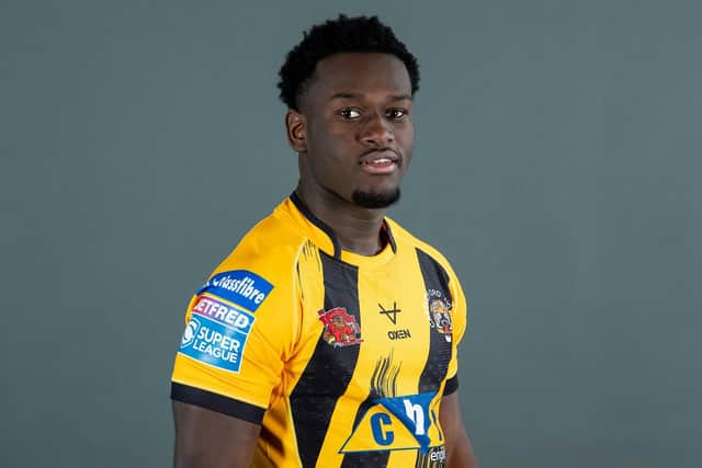 Teenage back Daniel Sarbah is in contention to make his Castleford Tigers debut away to Hull FC on Friday. Picture by Allan McKenzie/SWpix.com.
