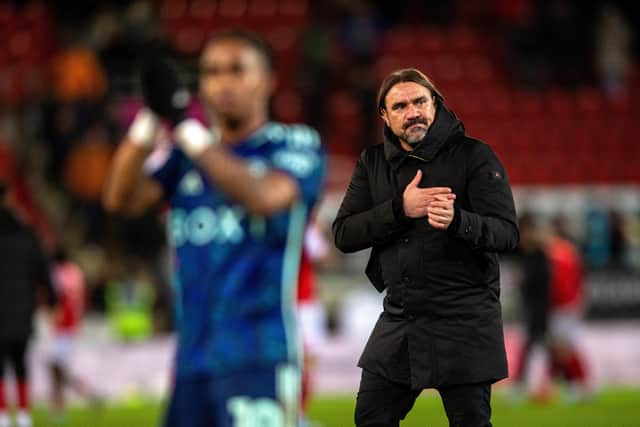 FRUSTRATING NIGHT - Daniel Farke's Leeds United should have been two or three goals to the good in the first half but left Rotherham United's New York Stadium with a 1-1 draw. Pic: Bruce Rollinson