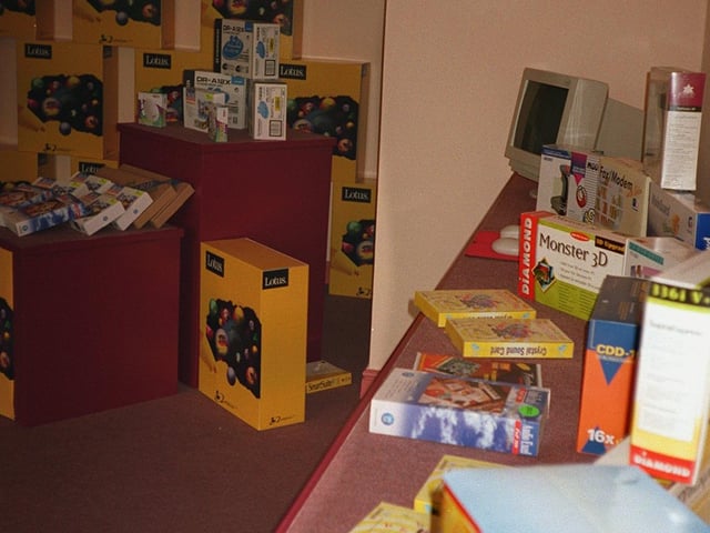 Inside BiY Computers in Crossgates pictured in June 1997.