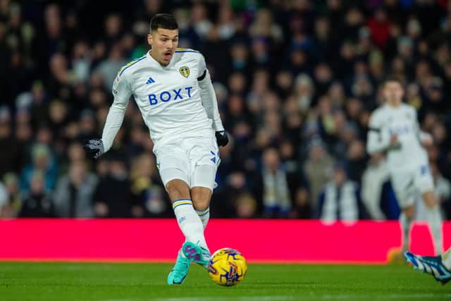 ALL SQUARE: Whites forward Joel Piroe draws Leeds United level in Wednesday night's 3-1 victory against his former side Swansea City at Elland Road. Photo by Bruce Rollinson.
