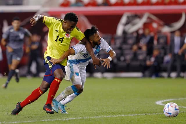 Luis Sinisterra in action for Colombia.  