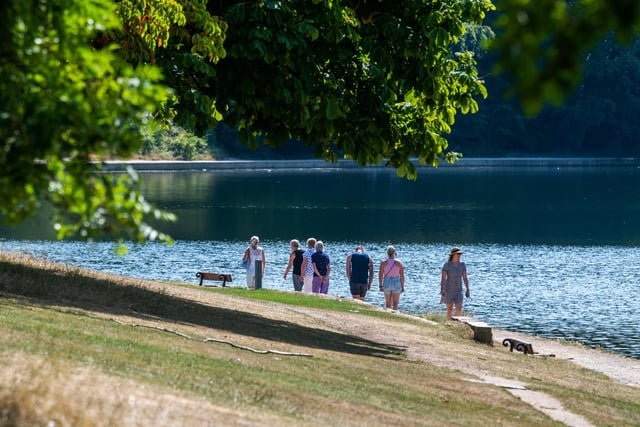 Where to start with Roundhay? Leeds's biggest park includes a huge lake, football pitches, a cricket pavilion, and hill 60! This picture was taken during last month's scorching weather.