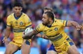 Leeds Rhinos target Dylan Walker offloads the ball during Parramatta Eels' round 13 NRL fixture at Newcastle Knights on May 30 this year. Picture by Scott Gardiner/Getty Images.