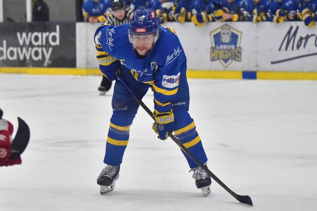 LEAD ROLE: Leeds Knights' captain Kieran Brown scored a hat-trick in Friday's 4-1 win over Sheffield Steeldogs. Picture: Knights Media.