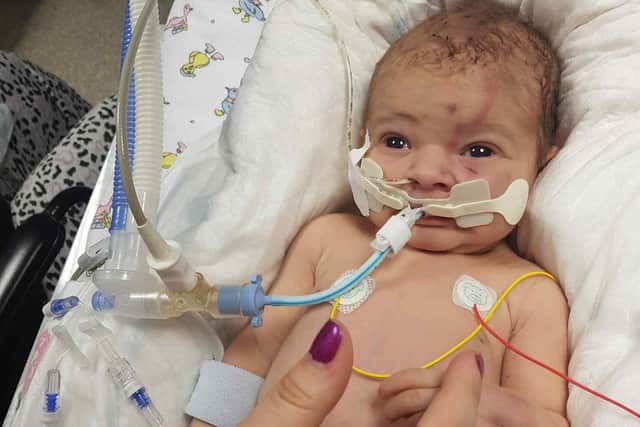 Baby Freyja died when she was just five days old after a traumatic birth