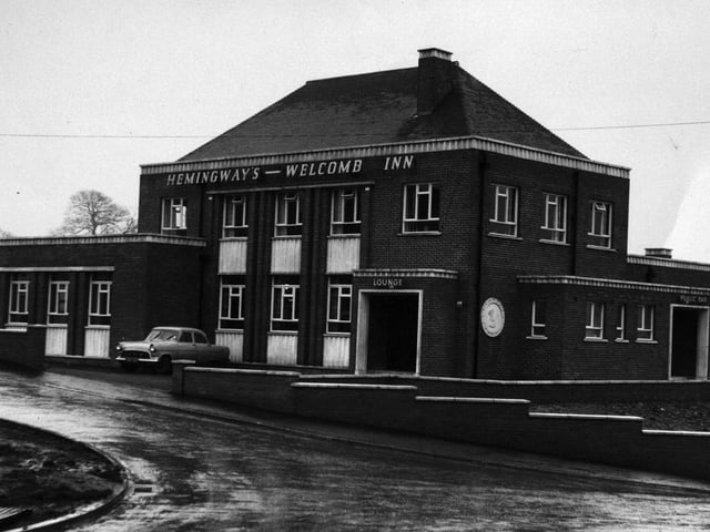 Did you enjoy a drink here back in the day? The Welcomb Inn at Tinshill in February 1957.