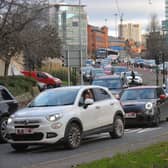There were significant tailbacks reported across Leeds as work to remove a footbridge at the Armley Gyratory took place. Photo: Steve Riding.