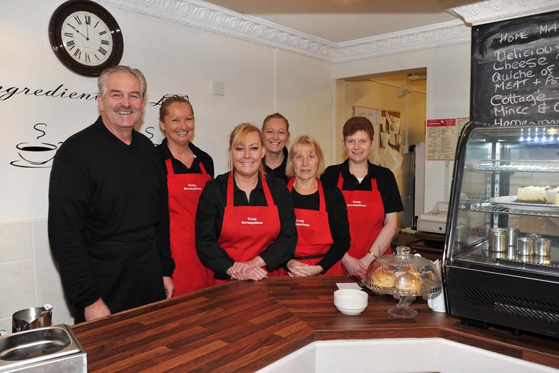 Community cafe Truly Scrumptious, pictured are the cafe team in 2013