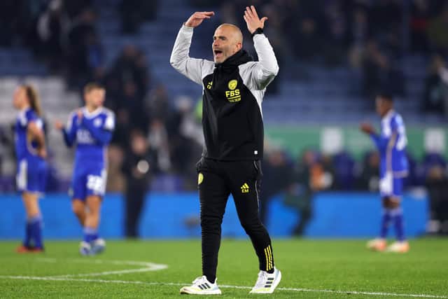 WHITES WARNING: From Leicester City boss Enzo Maresca, above, ahead of tonight's Championship clash between Leicester City and Leeds United at the King Power.
Photo by Alex Pantling/Getty Images.