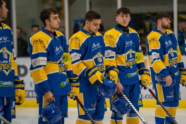 BROTHERS IN ARMS: Dylan Hehir (second left), lines up before a game with older brother Ethan (far left). PIcture courtesy of Oliver Portamento