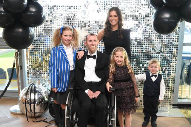 The former Leeds Rhinos scrum-half is now confined to a wheelchair as motor neurone disease takes hold of his body. Picture: Gerard Binks