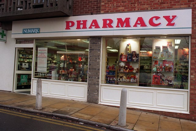 Cohen's Pharmacy on Harrogate Road in Moortown pictured in November 1996.