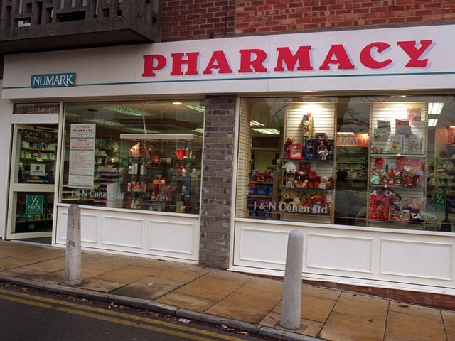 Cohen's Pharmacy on Harrogate Road in Moortown pictured in November 1996.