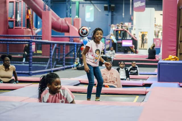 Oxygen has dozens of epic interconnected trampolines to bounce around on