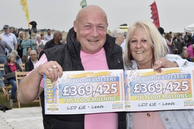 Paul and Julie Meehan each won a whopping £369,425 when the People’s Postcode Lottery came to North Leeds last year