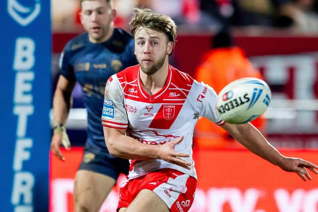 Danny Richardson in action for Hull KR against Salford Red Devils in February. Picture by Allan McKenzie/SWpix.com.