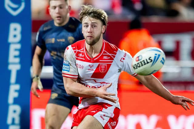 Danny Richardson in action for Hull KR against Salford Red Devils in February. Picture by Allan McKenzie/SWpix.com.