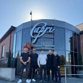 Left to right: David Downs and Craig Pollock One Touch, Dominik Karimi The Capri Group,  Matthew Burton Qubana  and Paymen Karimi The Capri Group.