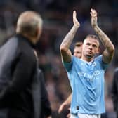 CHANCE: For former Leeds United star Kalvin Phillips, above, pictured applauding the Manchester City fans after Wednesday night's Carabao Cup exit at Newcastle United. Photo by George Wood/Getty Images.