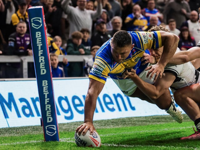 Ryan Hall was Rhinos’ top try scorer in 2025, with how many touchdowns?