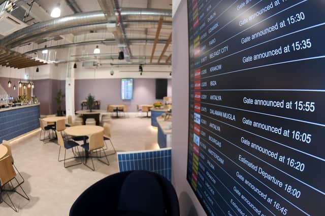 New Terminal at Leeds Bradford Airport In the new Premier Lounge.