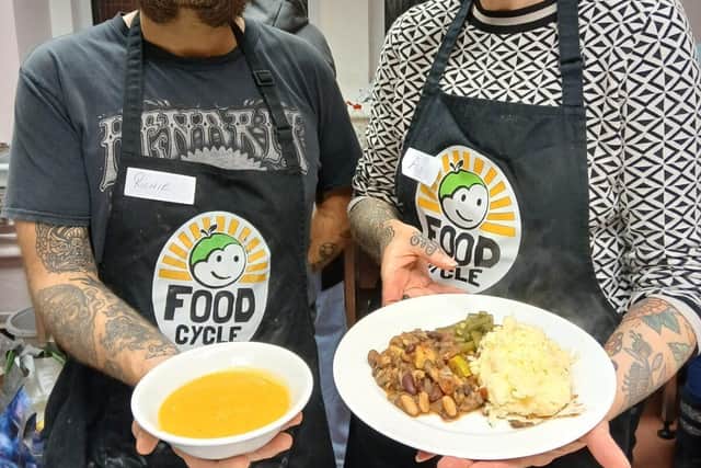 Volunteers at the new FoodCycle Huddersfield Community meal