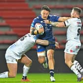 Tyler Dupree seen on the ball for Toulouse Olympique agianst Castleford Tigers in February. Picture by Fabrice Rodriguez/SWpix.com.