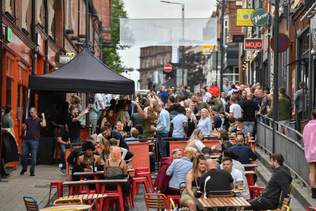Outdoor drinking areas and beer gardens have surged in popularity since the pandemic. Picture: Alex Cousins/SWNS