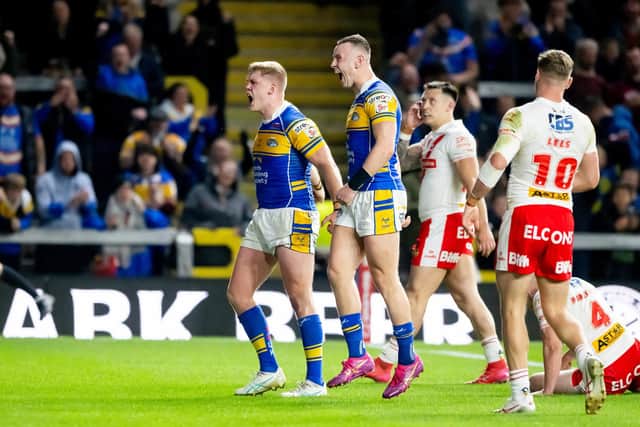 James McDonnell, left and Harry Newman are both set to feature for Perth Bears in the NRL next season. Picture by Allan McKenzie/SWpix.com.