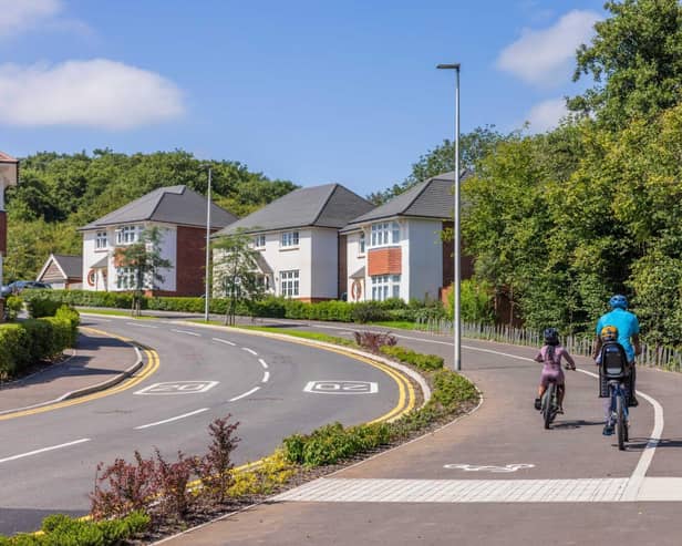 Cycle paths at Redrow developments