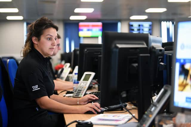 Behind the scenes at West Yorkshire Police's customer management centre where operators handle calls to 999 and the non-emergency 101 number. Picture: Jonathan Gawthorpe